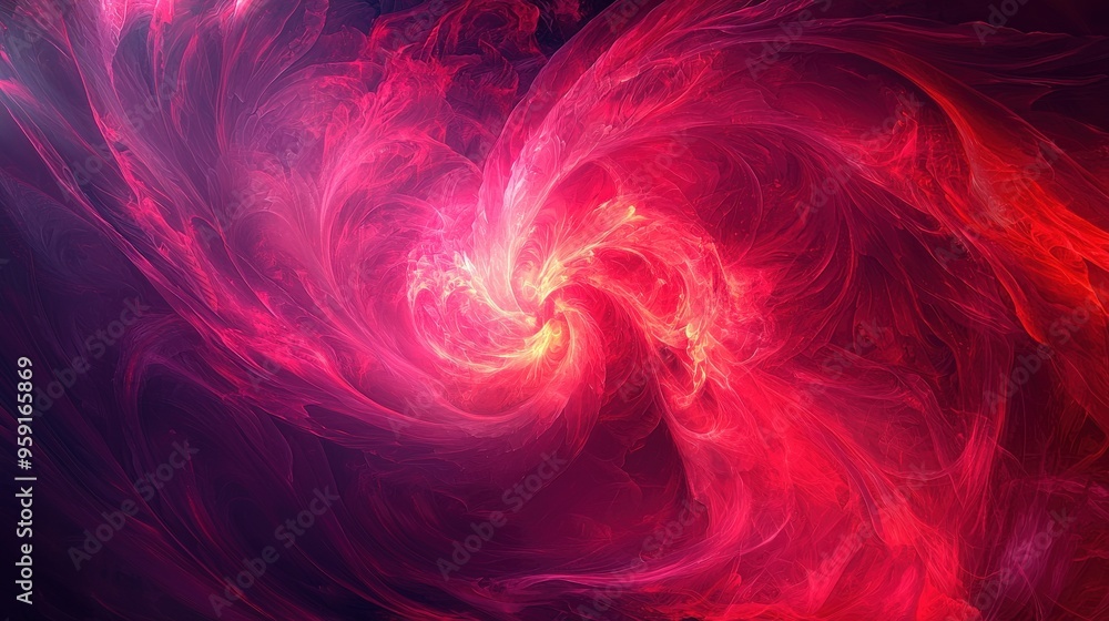Dark background with vivid pink fiery swirls, abstract design, intense and dramatic, copy space available. Dark background with vivid pink fiery swirls, abstract design, intense and dramatic, copy space available.
