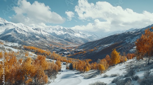 Snowboarding, autumn mountains, winter sports, extreme, adrenaline