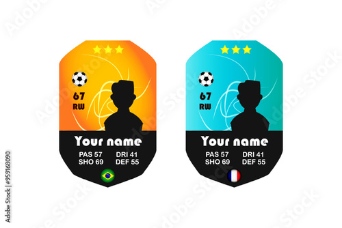 Football Player Card Template for Sports Games