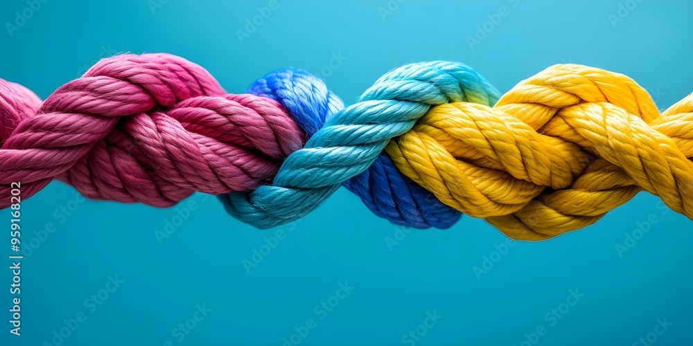Team rope diverse strength Team rope diverse strength