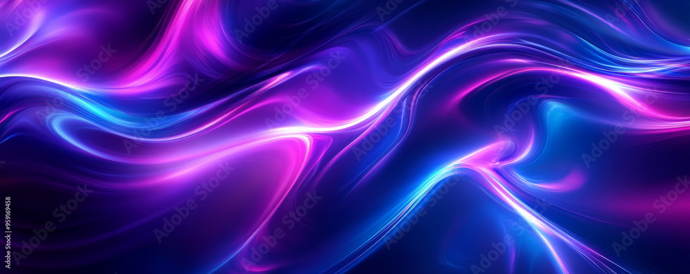 An abstract design featuring flowing energy light lines in bright purple and electric blue. The lines weave in and out, adding a sense of movement and vibrancy. An abstract design featuring flowing energy light lines in bright purple and electric blue. The lines weave in and out, adding a sense of movement and vibrancy.