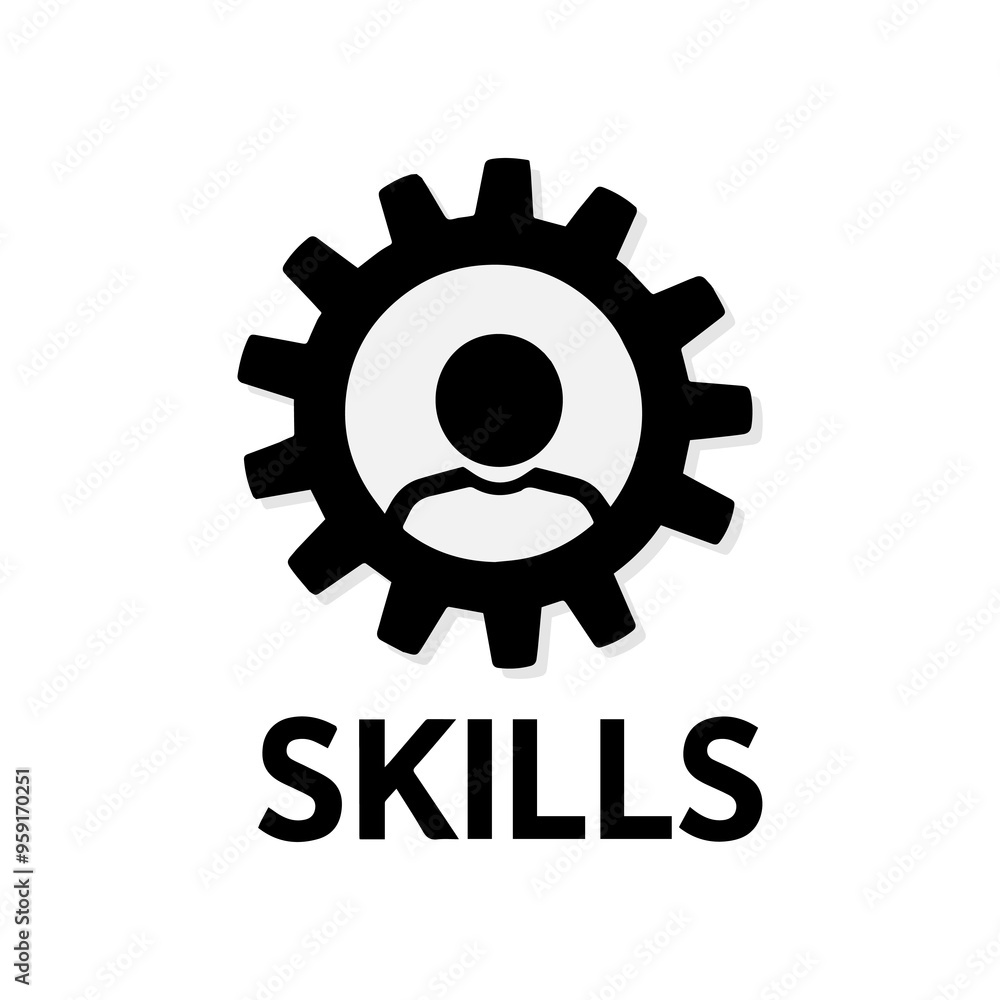 Fototapeta premium Skills icon sign. Skilled employee icon. Talents and abilities. Leadership capability development. Faculties. Skill, icon, technical