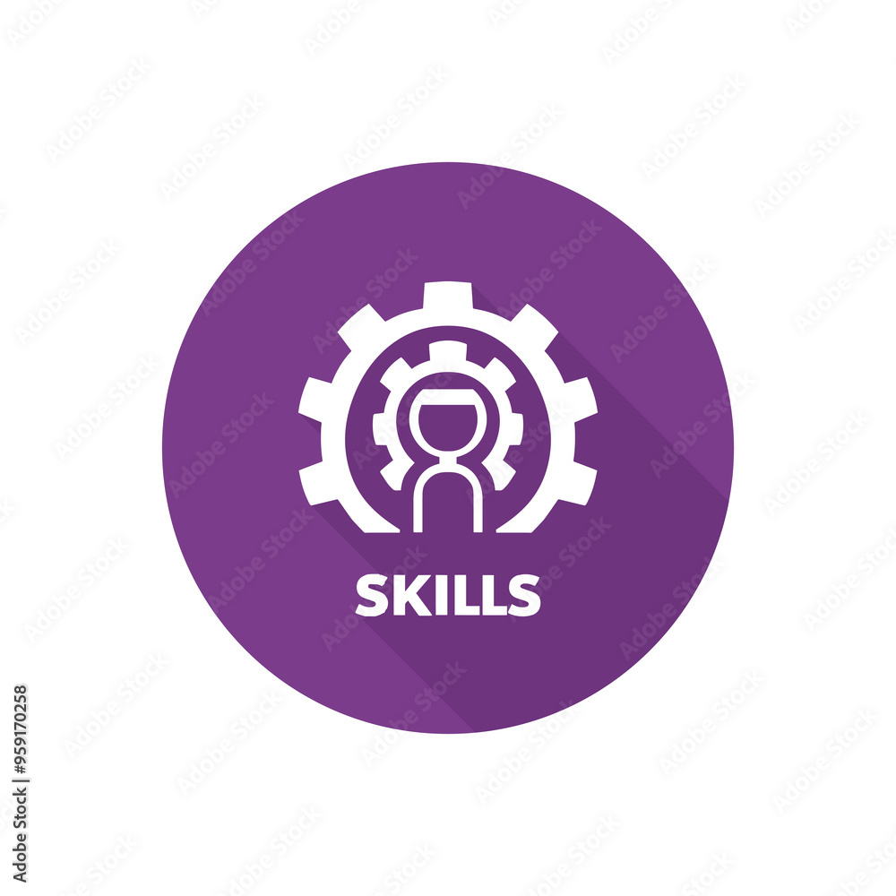 Skills icon sign. Skilled employee icon. Talents and abilities. Leadership capability development. Faculties. Skill, icon, technical