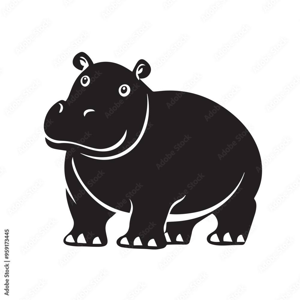 hippo in cartoon, doodle style . Image for t-shirt, web, mobile apps and ui. Isolated 2d vector illustration in logo, icon, sketch style, Eps 10, black and white. AI Generative hippo in cartoon, doodle style . Image for t-shirt, web, mobile apps and ui. Isolated 2d vector illustration in logo, icon, sketch style, Eps 10, black and white. AI Generative