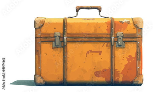 A minimalist vector of a suitcase.