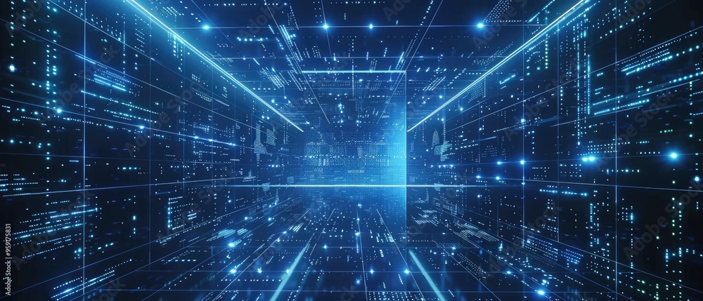 Digital Grid Network Abstract Digital Grid Network Abstract