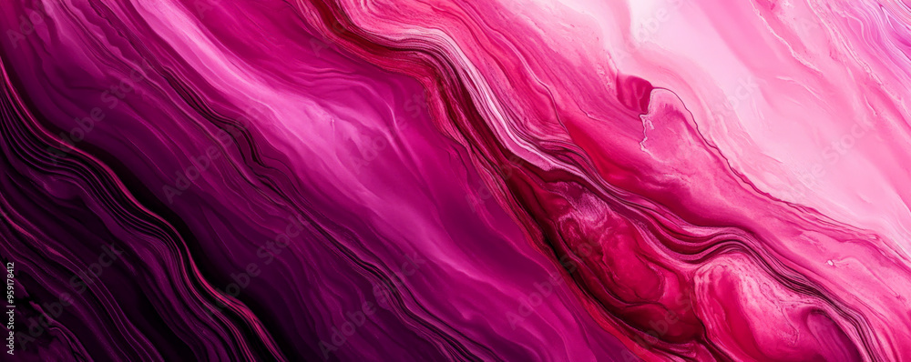 Obraz premium An abstract background in various shades of magenta, blending seamlessly into a bold, eye-catching composition. The design incorporates smooth textures and flowing lines.