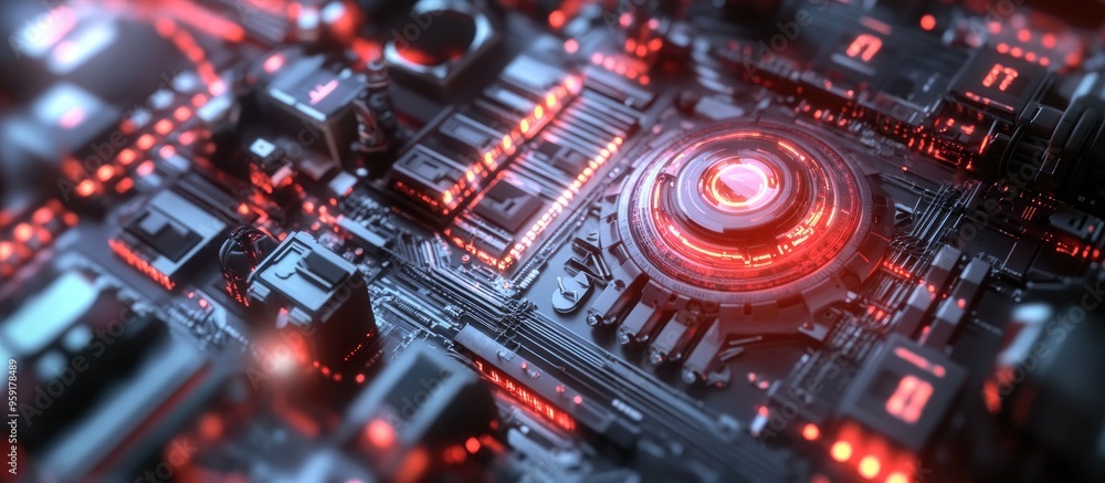 AI generated imagery concept with a focus on robotics 3D rendering showcasing the intersection of technology and creativity