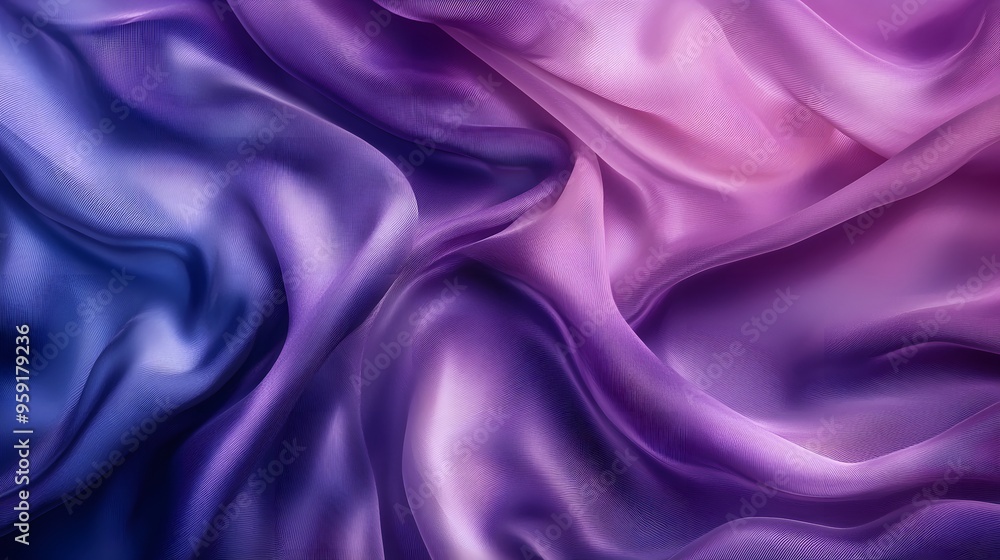 Obraz premium Purple and Blue Gradient Fabric Background.