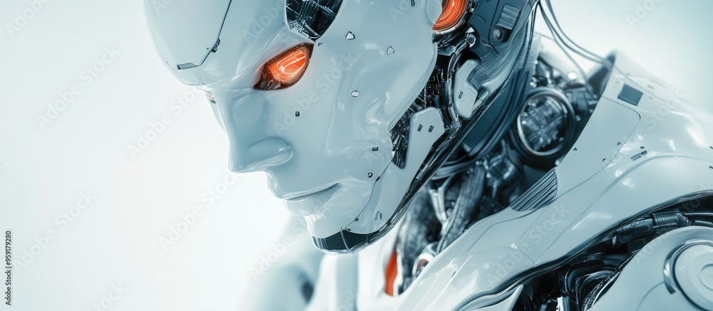 robotic portrait of a futuristic character robotic portrait of a futuristic character