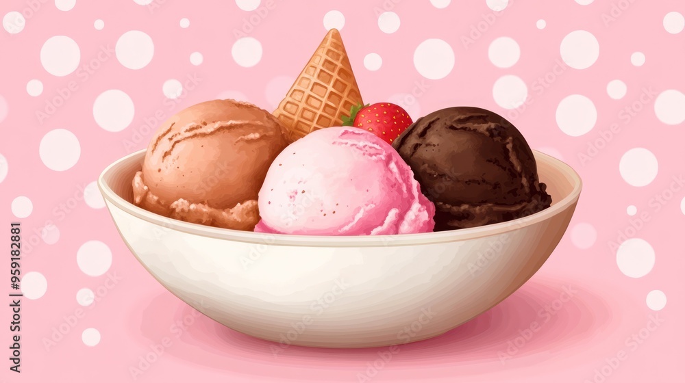 Delicious Ice Cream Sundae Delicious Ice Cream Sundae