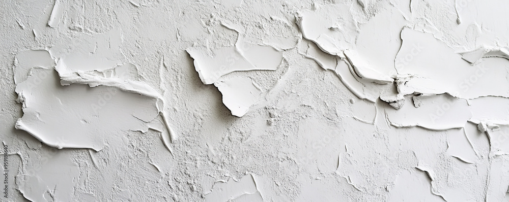 A white surface with a rough, stucco-like texture. The texture is ...