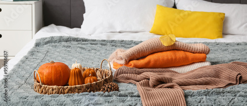 Sweaters with pumpkins and ...