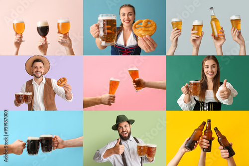 Set of German people with t...
