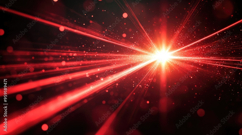 Red horizontal lens flare pack featuring laser beams and light rays Captivating glowing streaks create a luminous abstract sparkling background on a dark canvas Red horizontal lens flare pack featuring laser beams and light rays Captivating glowing streaks create a luminous abstract sparkling background on a dark canvas
