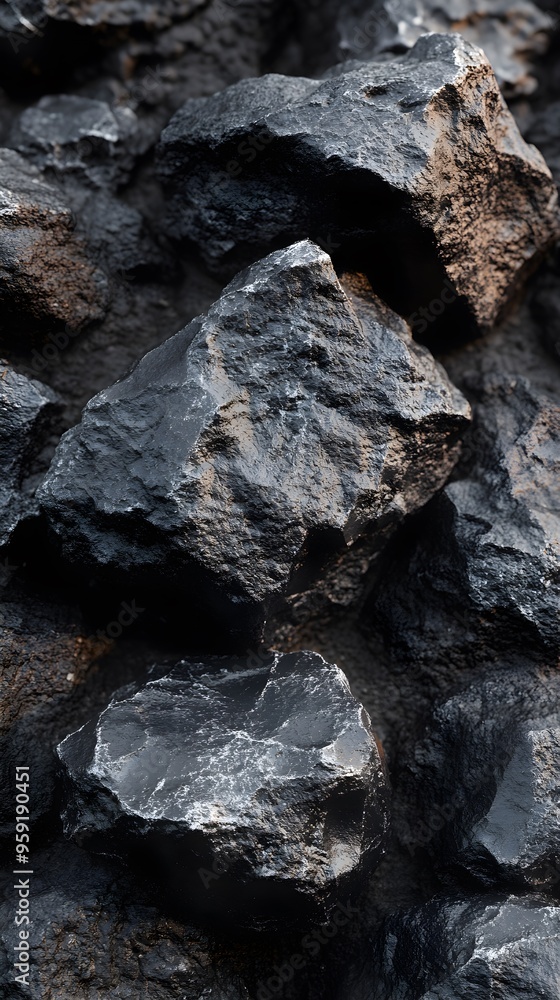 Raw black lava rock sample captured up close with texture Raw black lava rock sample captured up close with texture
