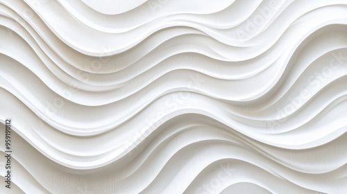 An elegant and sophisticated abstract background that beautifully showcases a white wave texture, which is ideal for enhancing interior design as well as for various graphic applications and projects