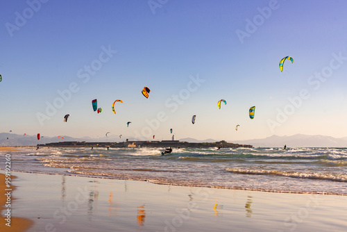 Sunset Kitesurfing Paradise in Tarifa: A Coastal Adventure Playground