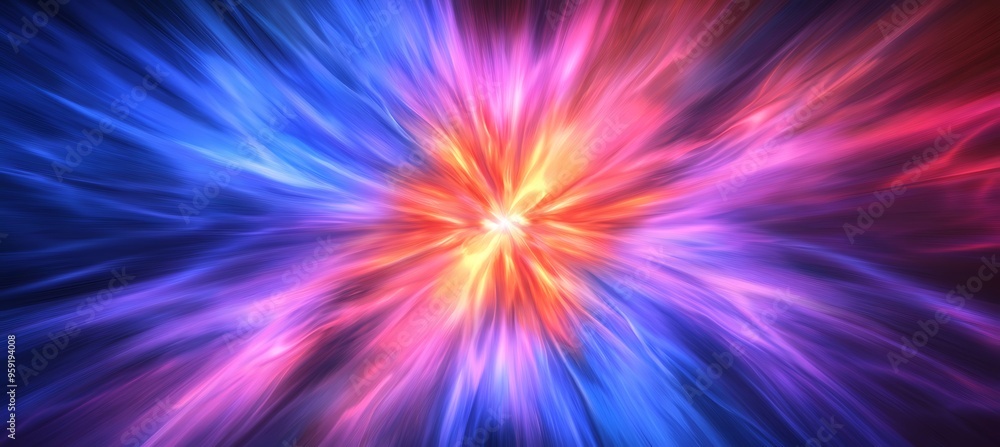 A vibrant, neon-colored abstract background with a central area for text A vibrant, neon-colored abstract background with a central area for text