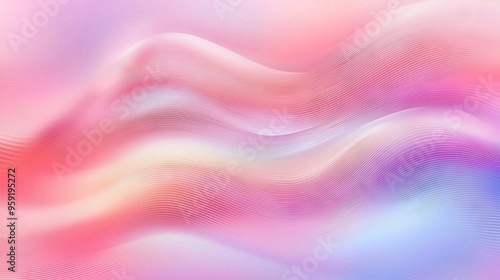  A pink and blue abstract background with wavy lines in the center of the image