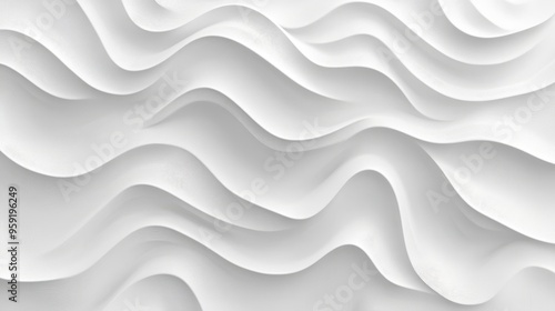 This captivating abstract background features elegant white textures and graceful waves, ideal for vintage wood tables or serene decor, enhancing spaces with artistic charm and tranquility