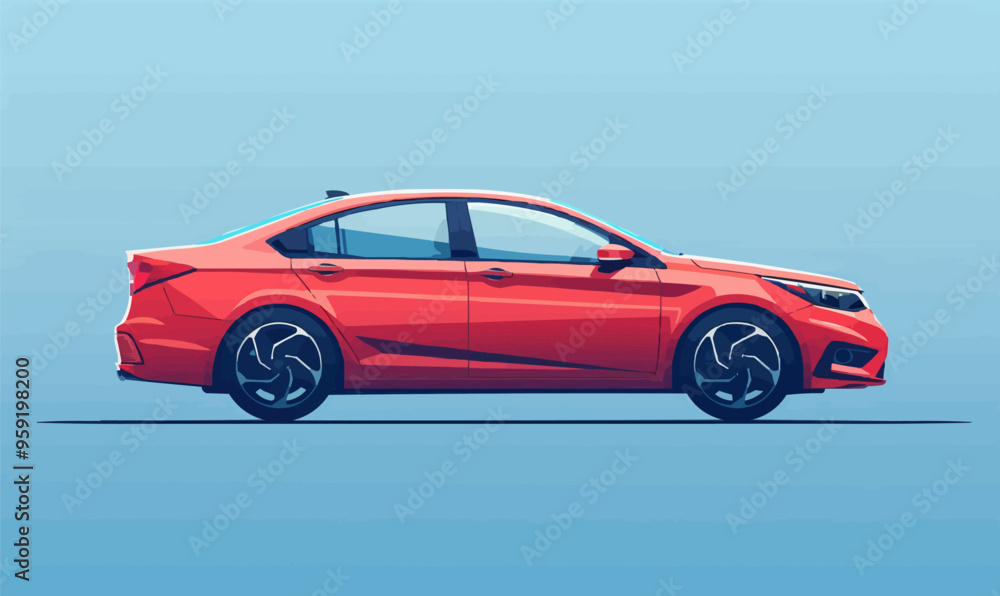 A minimalist vector of a car. A minimalist vector of a car.