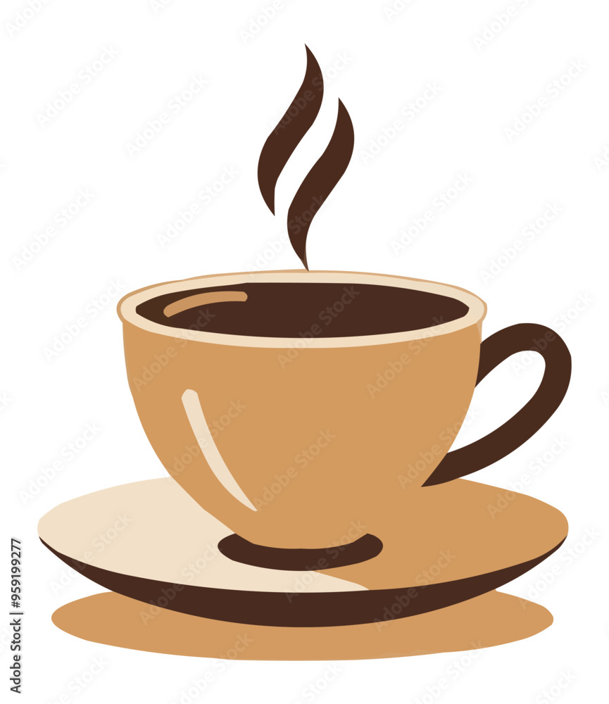 Obraz premium A minimalist vector of a coffee shop logo.