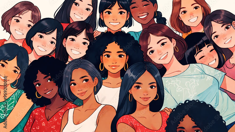 Diverse Group of Women Celebrating Diverse Group of Women Celebrating