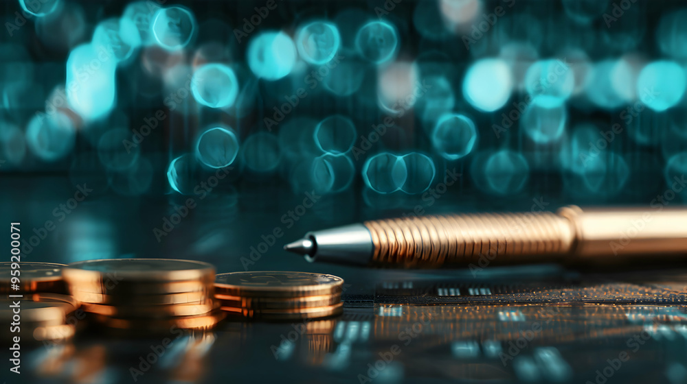 Economy And Finance Background With Money Coins