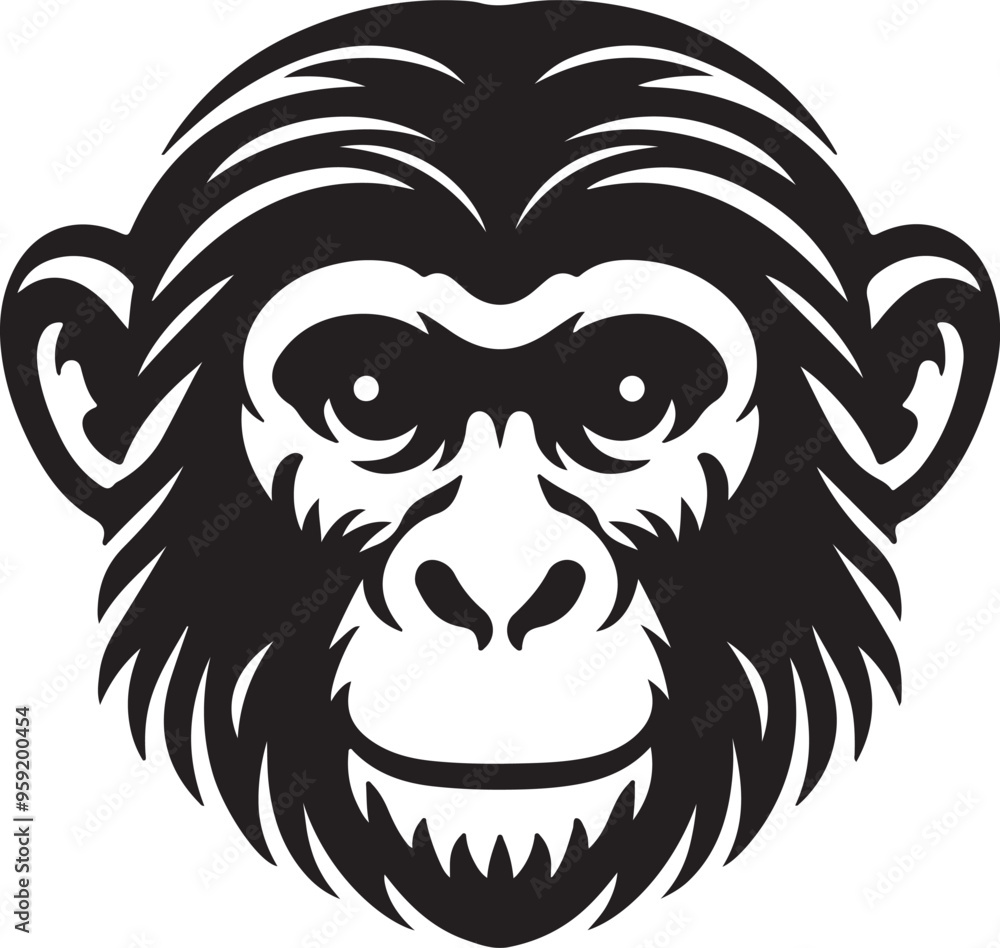 Monkey logo icon vector art illustration Monkey logo icon vector art illustration