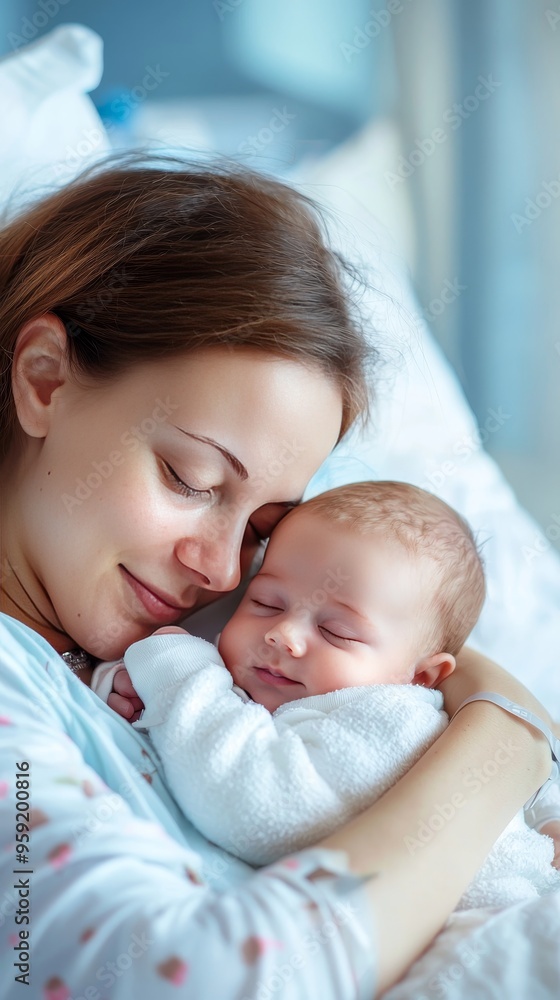 A woman is holding a baby in her arms A woman is holding a baby in her arms