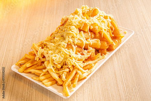 French fries with cheese
