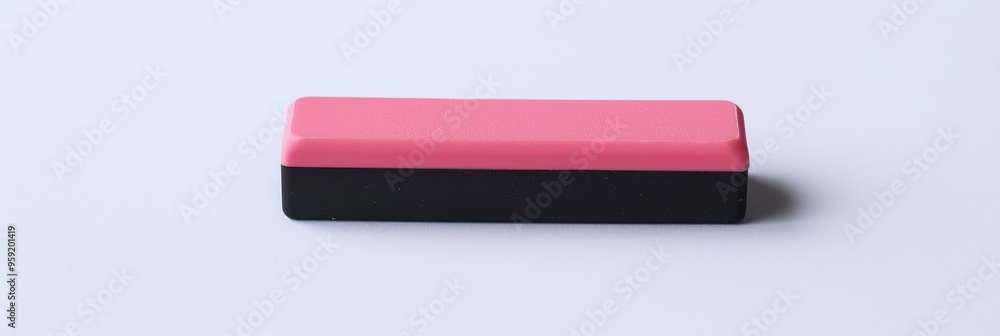 Pink and black dry-erase board eraser Pink and black dry-erase board eraser