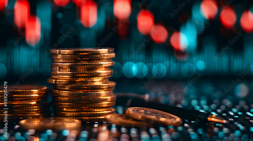 Economy And Finance Background With Money Coins