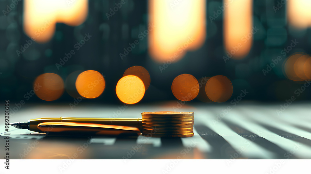 Economy And Finance Background With Money Coins
