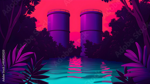 Obraz na płótnie Ecosystem Remediation Abstract Concept Vector Illu w salonie