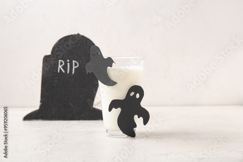 Halloween spooky milk drink...