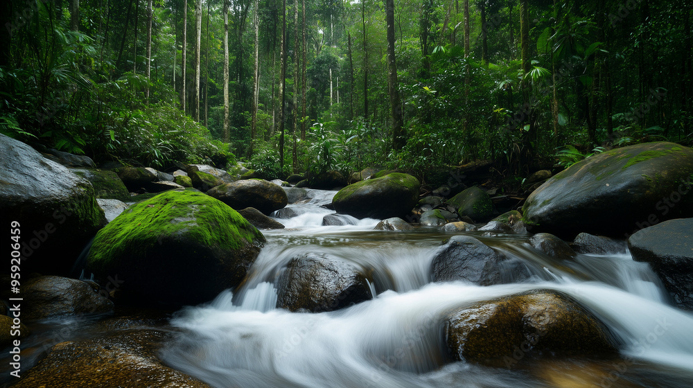 Fototapeta premium waterfall in the forest