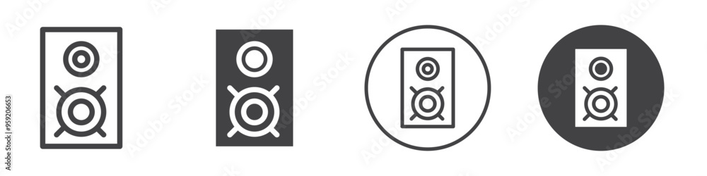 Audio speaker icon Vector logo outline Audio speaker icon Vector logo outline