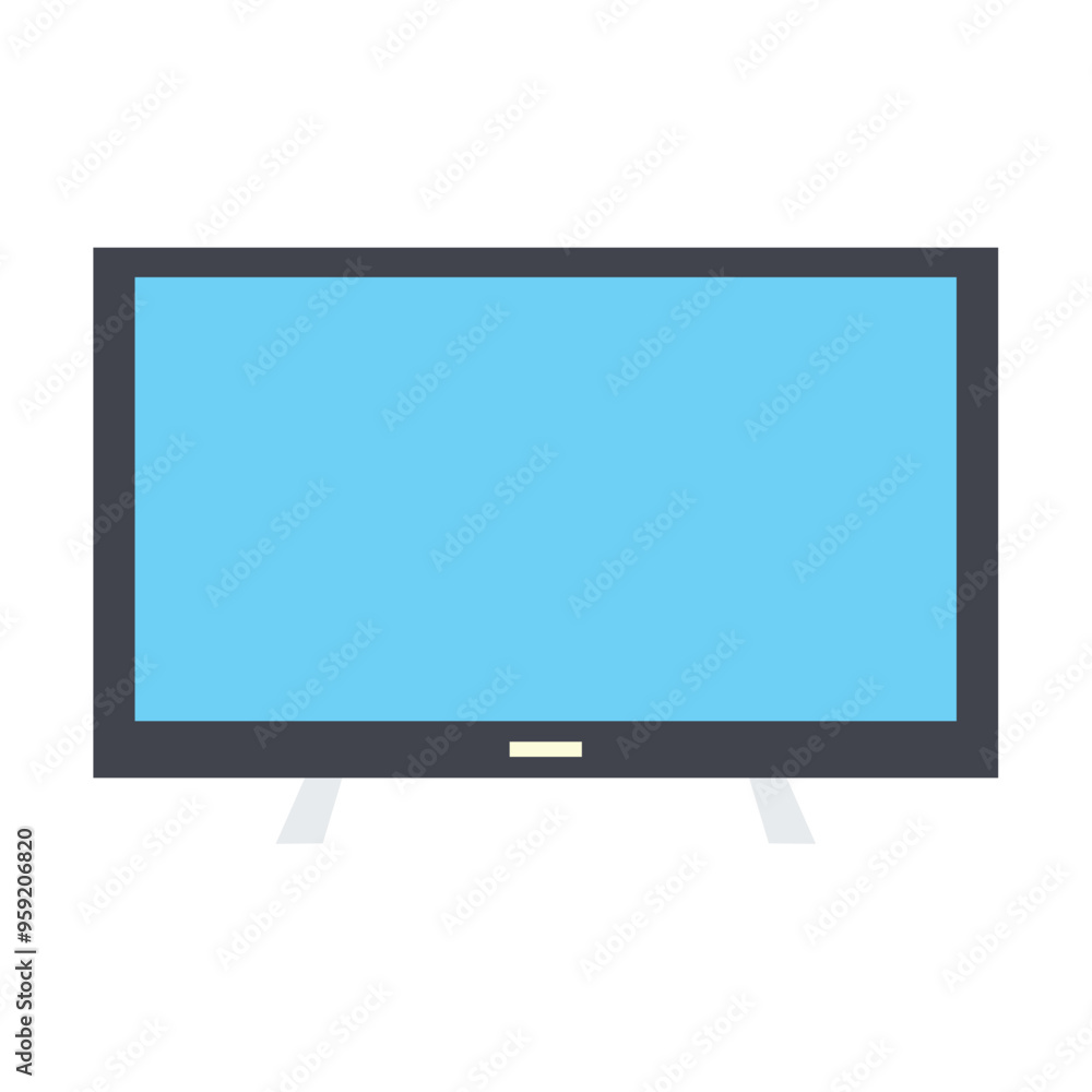 Flat screen television with modern sleek design Vector Flat screen television with modern sleek design Vector