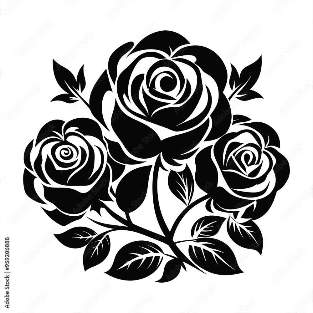 Flowers silhouette, vector images
Flowers silhouette, vector images