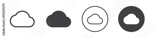 cloud icon Vector logo outline