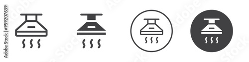 Extractor hood icon Vector logo outline