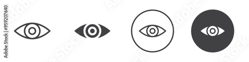 Eye icon Vector logo outline