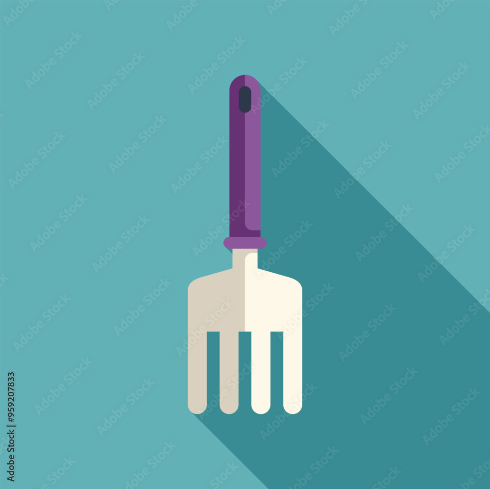 Fototapeta premium Minimalist vector illustration featuring a spatula, ideal for culinary themes and kitchenware representations