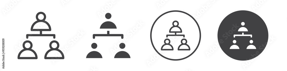 Hierarchical structure icon Vector logo outline Hierarchical structure icon Vector logo outline