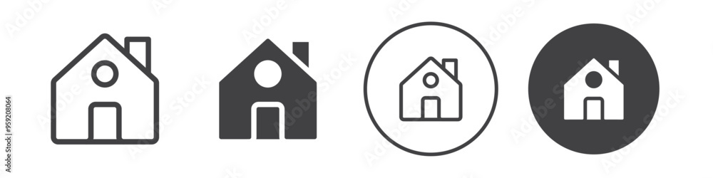 House icon Vector logo outline House icon Vector logo outline