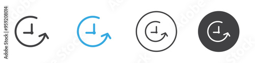 history icon Vector logo outline