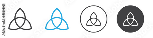 Holy Trinity icon Vector logo outline