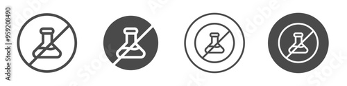 No toxic liquids sign icon Vector logo outline